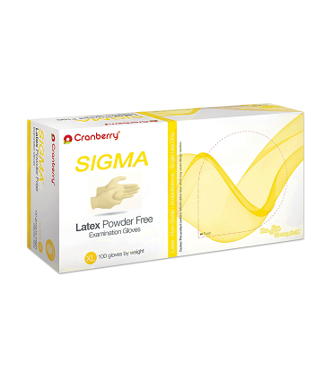 دستکش|دستکش بدون پودر لاتکس سیگما کرنبری Cranberry - Sigma