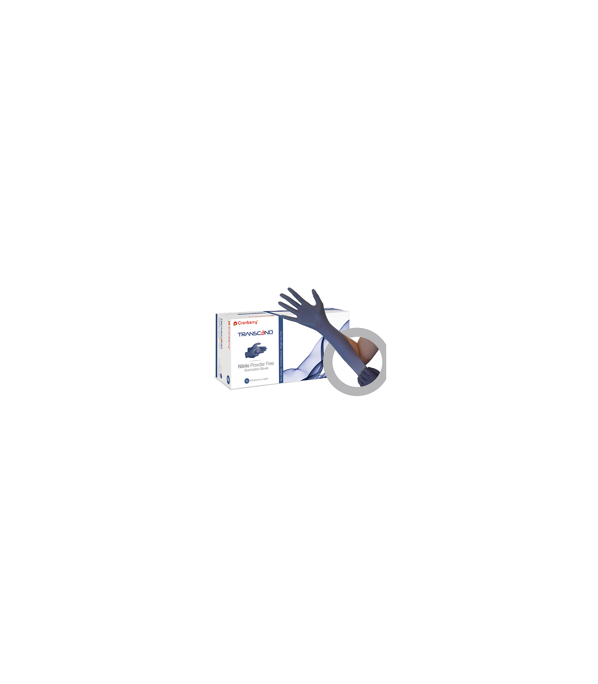 دستکش|دستکش نیتریل بدون پودر کرنبری Cranberry - Transcend