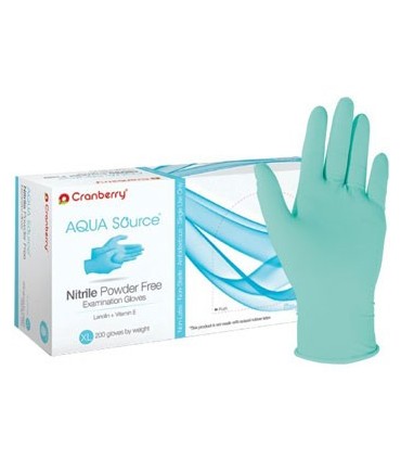 دستکش|دستکش نیتریل بدون پودر آکوا کرنبری Cranberry - Aqua