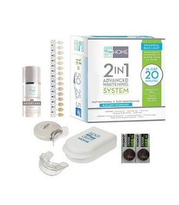 بلیچینگ خانگی|کیت بلیچینگ خانگی نوری Spa Dent - 2in1