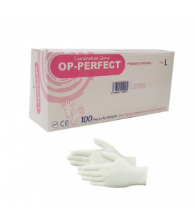 دستکش لاتکس بدون پودر حریر OP - PERFECT