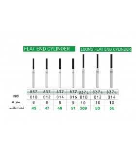فرز الماسی استوانه ای ته صاف بلند-تیزکاوان