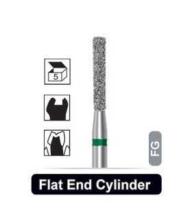 فرز الماسی تراش 837 مدل استوانه ای ته صاف توربین - Dentalree