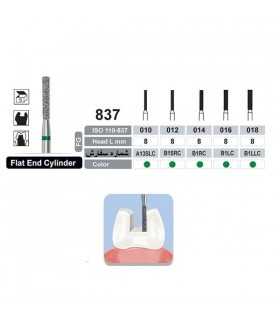 فرز الماسی تراش 837 مدل استوانه ای ته صاف توربین - Dentalree