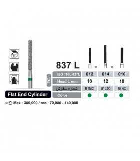 فرز الماسی تراش 837L مدل استوانه ای ته صاف توربین - Dentalree