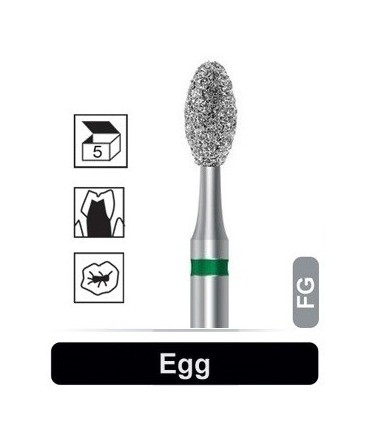 فرز الماسی تخم مرغی (فوتبالی)|فرز الماسی تراش 379 مدل تخم مرغی توربین - Dentalree