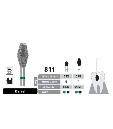 فرز الماسه تراش 5 عددی مدل Dentalree- Barrel 811