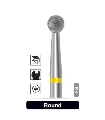 فرز الماسه روند|فرز الماسی تراش 5 عددی 801c مدل روند توربین Dentalree Round