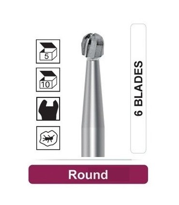 فرز کارباید|فرز جراحی هندپیس کارباید 5 عددی Dentalree- Round HP