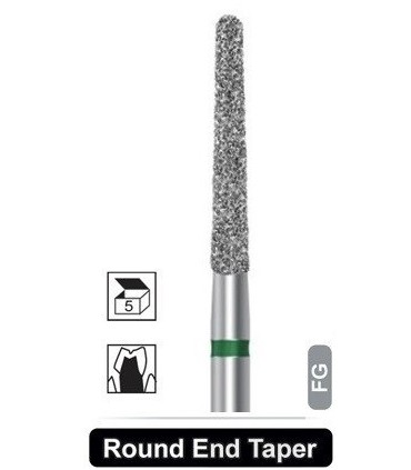 فرز الماسی مخروطی|فرز الماسی تراش 5 عددی Dentalree- Round End Taper 850