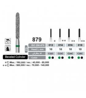 فرز الماسه تراش مدلDentalree - Modified Beveled Cyliner 879