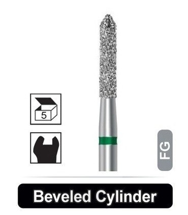 فرز الماسی استوانه ای|فرز الماسه فیشور مدل Dentalree- Bevelded Cylinder 884