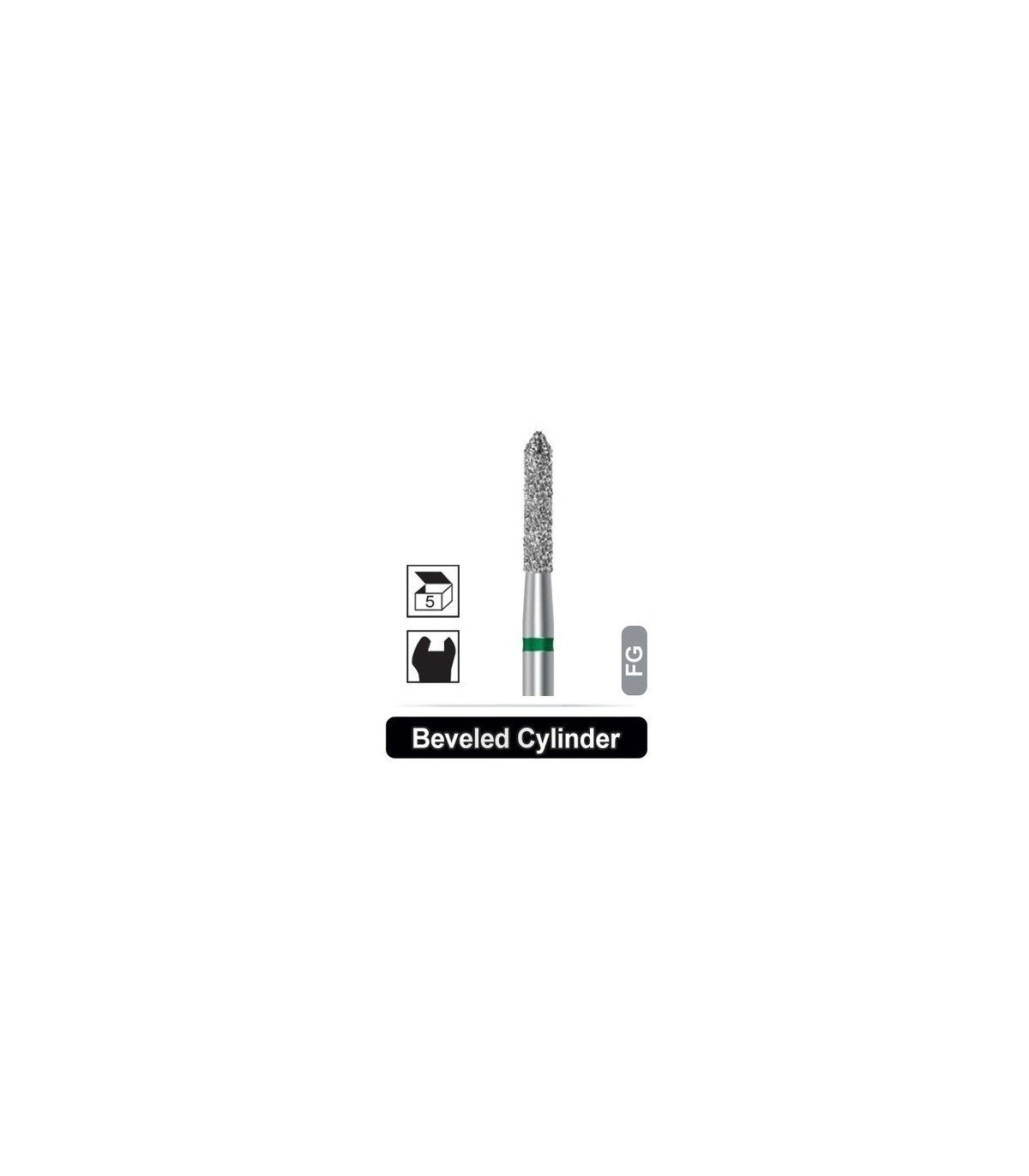 فرز الماسی استوانه ای|فرز الماسه فیشور مدل Dentalree- Bevelded Cylinder 884
