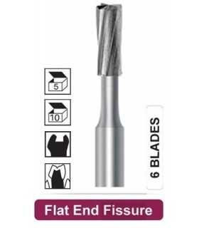 فرز جراحی هندپیس کارباید 5 عددی Dentalree- Straight Flat End Fissure