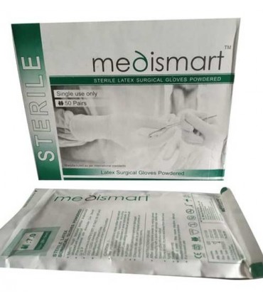 دستکش|دستکش استریل جراحی کم پودر - Medismart