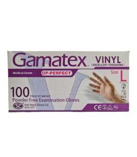دستکش وینیل بدون پودر حریر Gamatex Vinyl