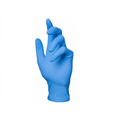 دستکش|دستکش نیتریل آبی بدون پودرحریربسته 100 عددی Gamatex